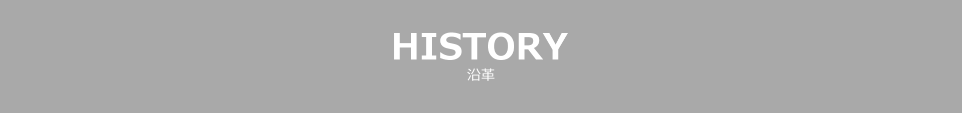 HISTORY 沿革